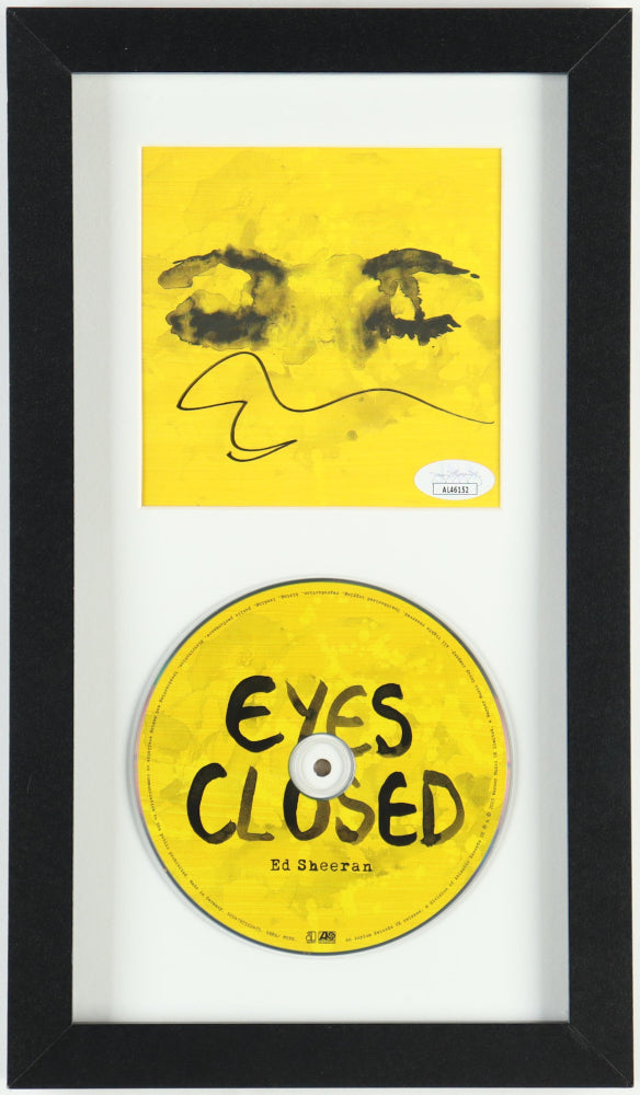 Ed Sheeran Signed Eyes Closed Custom Framed CD Display – cardcrazy