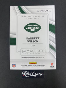 Garrett Wilson - Autograph 01/17 - Immaculate FB 2023