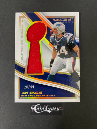 Tedy Bruschi - Championship Memorabilia 20/99  - Immaculate FB 2023