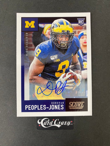 Donovan Peoples-Jones RC - Auto - Score FB 2020